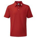 FootJoy Stretch Pique Solid Golf Polo (rød)