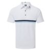 FootJoy Double Chest Band Pique Golf Polo (hvid)