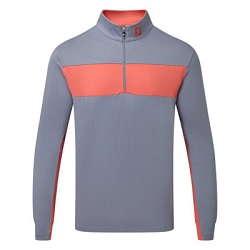 FootJoy Engineered Chest Stripe Chill-Out Golf Pullover (grå)