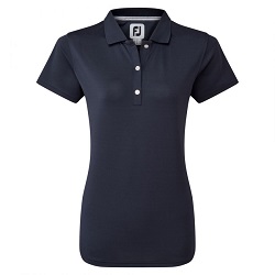 FootJoy Ladies Stretch Pique Solid Golf Polo (mørkeblå)