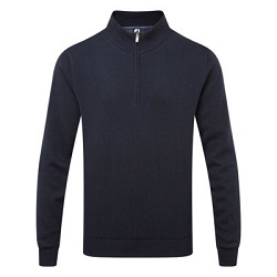 FootJoy Wool Blend 12 Zip Golf Pullover (mørkeblå)