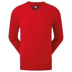 FootJoy Woolblend V-neck Golf Pullover (rød)