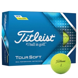 Titleist Tour Soft Golfbolde Gul med logo