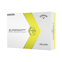 Callaway Supersoft Golfbolde Gul med logo