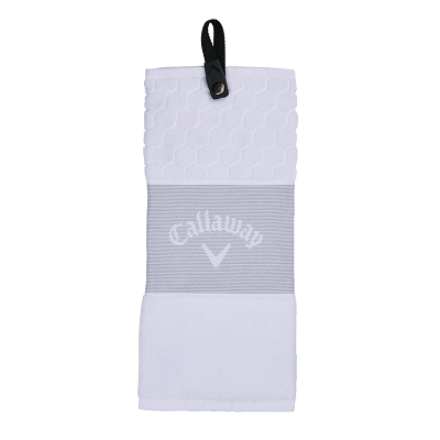 Callaway Tri-Fold Golfhåndklæde Hvid