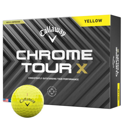 Callaway Chrome Tour X Golfbolde 2024 (gul)