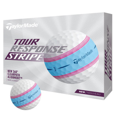 TaylorMade Tour Response Stripe Ladies Golfbolde (blåpink)